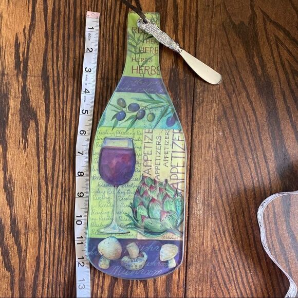 Wine bottle cheese server glass charcuterie board - Picture 4 of 8